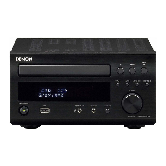 Denon RCD-M37 Owner's Manual