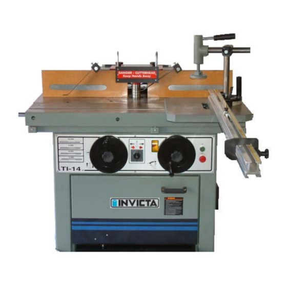 User Manuals: Invicta TI-14 Tilting Spindle Shaper