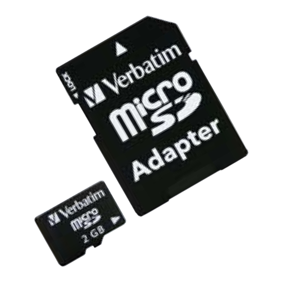 Verbatim Memory Cards Datasheet