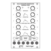 Behringer DUAL ENVELOPE GENERATOR MODULE 1033 Quick Start Manual