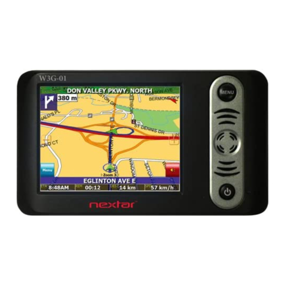 Nextar W3G - W3G LCD Color Touch Screen Portable GPS/MP3 Manual
