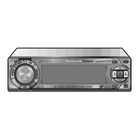 Panasonic CQ-DFX983U Operating Instructions Manual