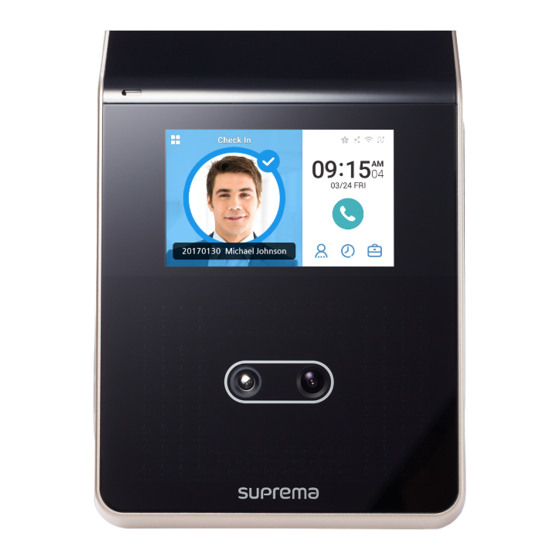 suprema FaceStation 2 Installation Manual