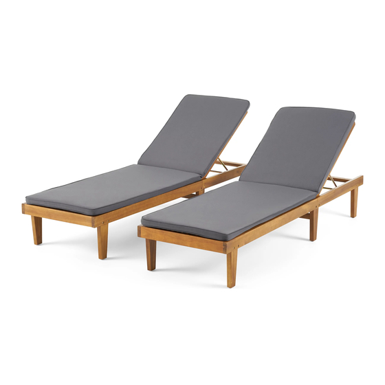 Noble House Home Furnishings Sunlounger Assembly Instructions Manual