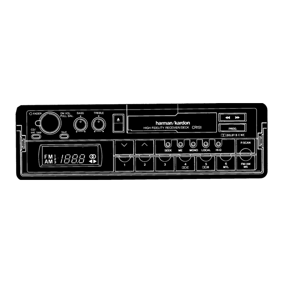 Harman Kardon CR131 Manuals