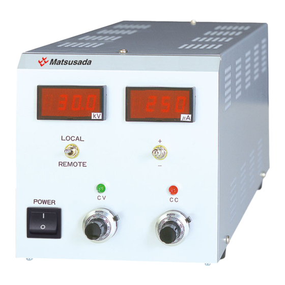 Matsusada Precision CZE-30PN0.25 Instruction Manual