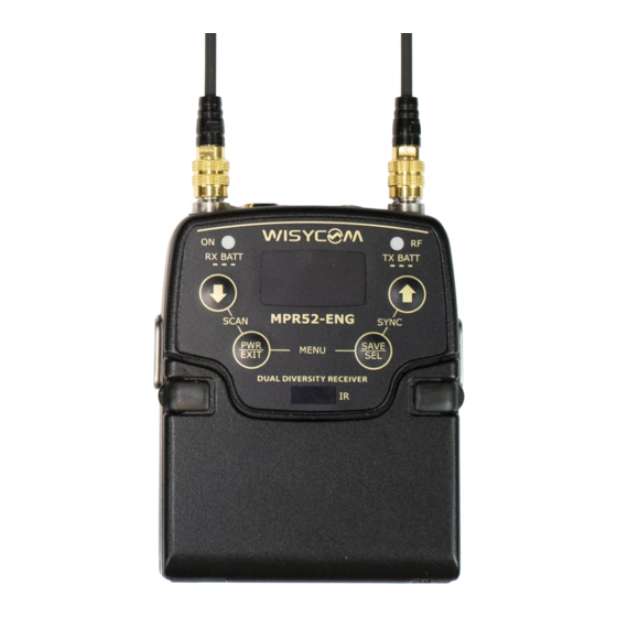 WisyCom MPR5-ENG Series Quick User Manual