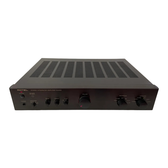 Rotel RA-972 Owner's Manual
