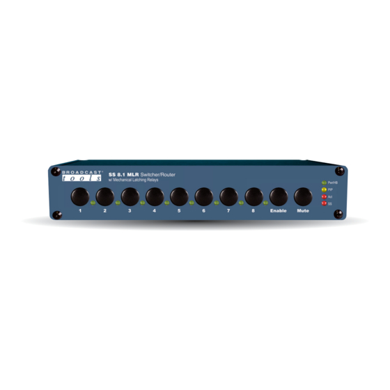 Broadcast Tools SS 8.1 MLR Installation And Operation Manual
