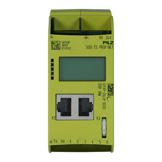 Pilz SDD ES PROFINET Operating Manual