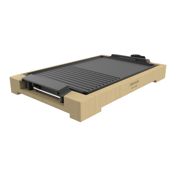 cecotec Tasty&Grill 2000 Bamboo Black Instruction Manual