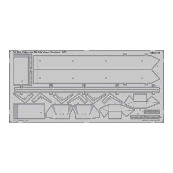 Eduard Valentine Mk.II/IV desert fenders Assembly Instructions