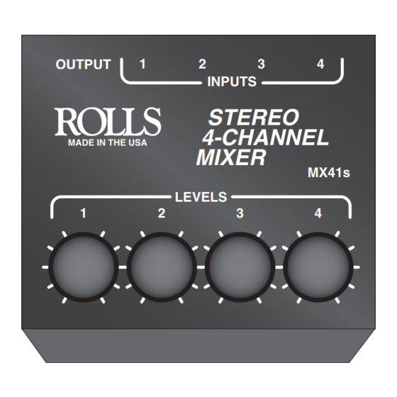 Rolls MX41s Owner's Manual