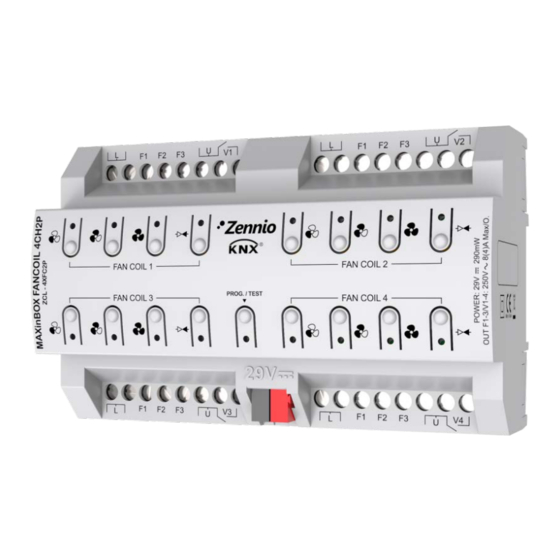 Zennio MAXinBOX FANCOIL 4CH2P Technical Documentation