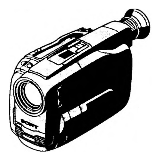 Sony Handycam videoHi8 CCD-TRV81 Operating Instructions Manual