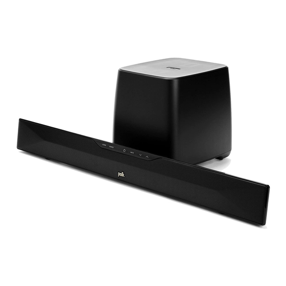 Polk Audio SurroundBar 6500BT Instructions Manual