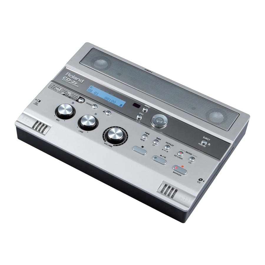 Roland CD-2e Manual Book