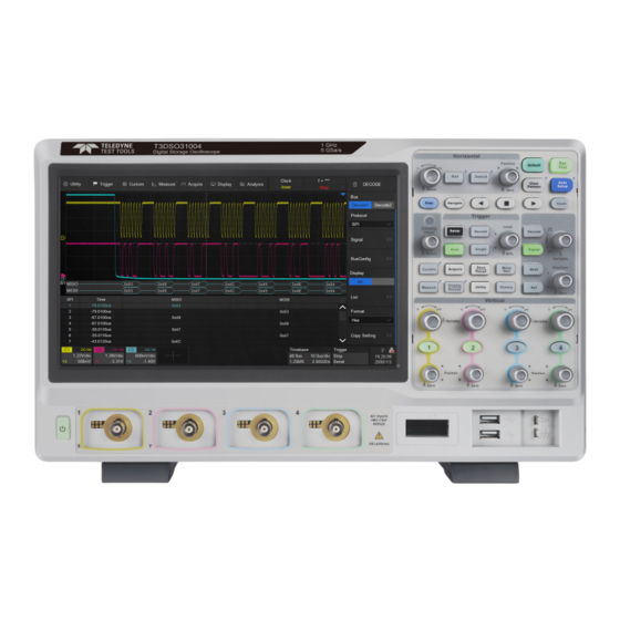 Teledyne T3DSO3000 Quick Start Manual