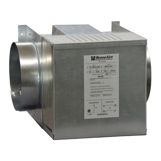 RenewAire RH-D Series Manuals