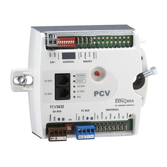 Johnson Controls FX-PCV1615 Installation Instructions Manual