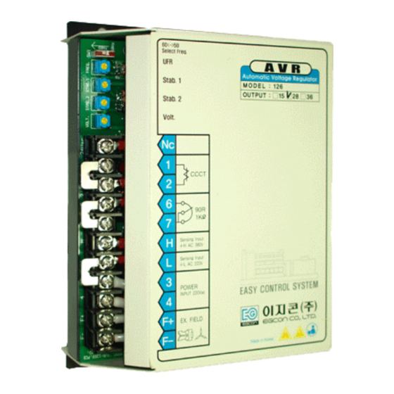 Egcon AVR-126 Instructions Manual