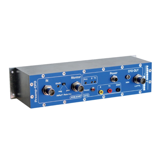 Surface Concept Preamplifier-CFD Manuals