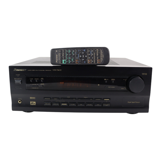 Pioneer VSX-D409 Operating Instructions Manual
