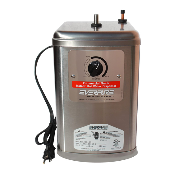 Everpure Solaria Water Appliance EV9318-40 Specification Sheet