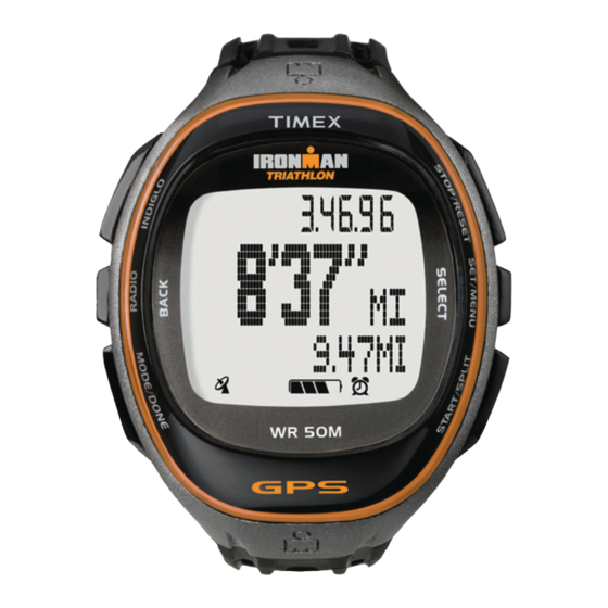 Timex Ironman Run Quick Start Manual