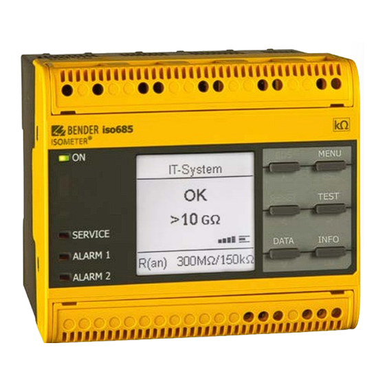 Bender ISOMETER isoHR685W I-B Series Quick Start Manual