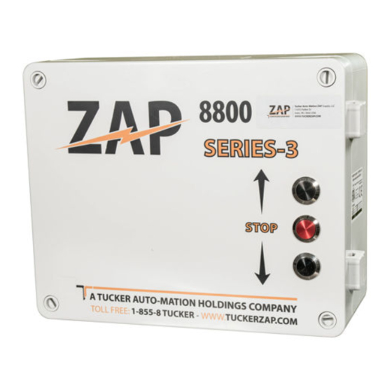 Tucker ZAP 8800 User Operating Instructions Manual
