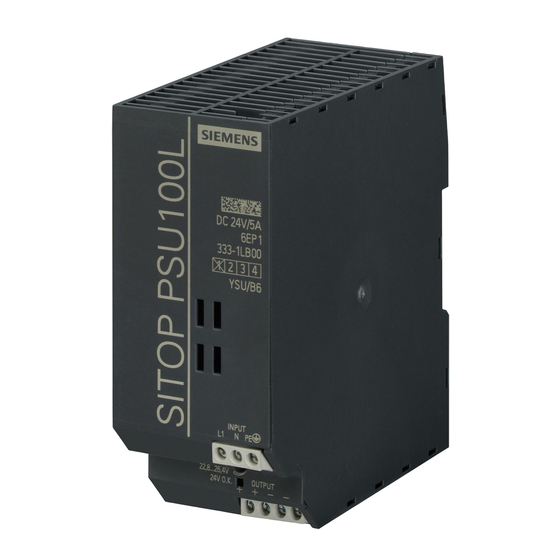 Siemens SITOP PSU100L 6EP1333-1LB00 Manual