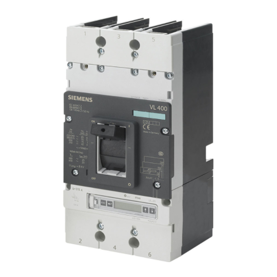 Siemens SENTRON 3VL160X Manuals