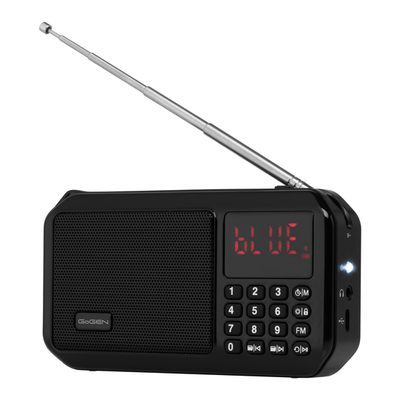 User Manuals: Gogen FMP 125 BT Portable Radio