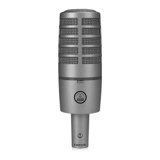 Harman AKG C 4500 B User Instructions