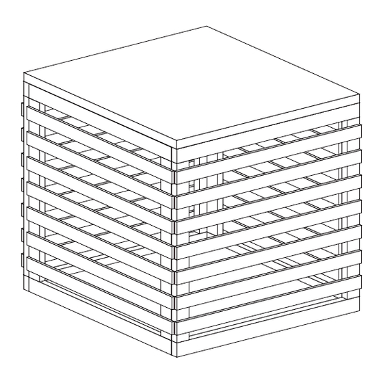 FLEXI STORAGE Living SLATTED STORAGE OTTOMAN BAMBOO & WHITE Assembly Instructions