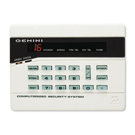 NAPCO GEM-RP3DGTL Installation Instructions Manual