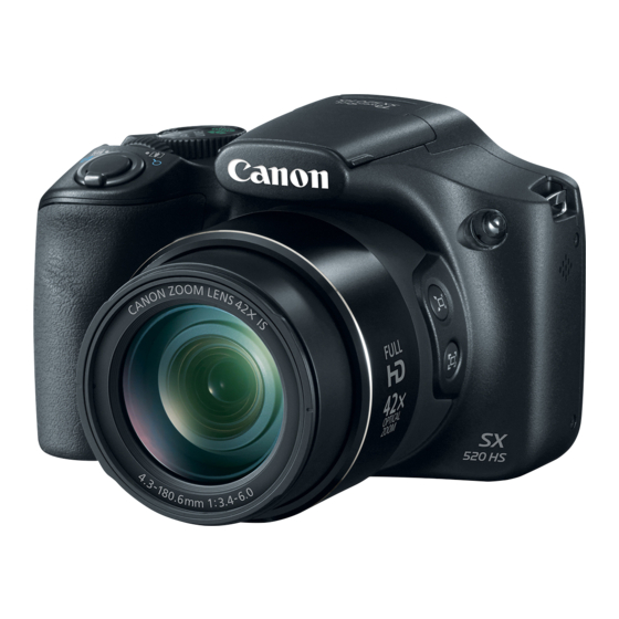 Canon PowerShot SX520 HS Getting Started