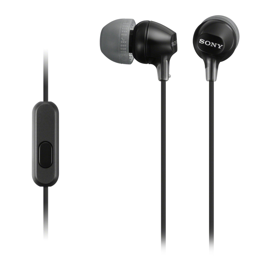 Sony MDR-EX14AP Operating Instructions