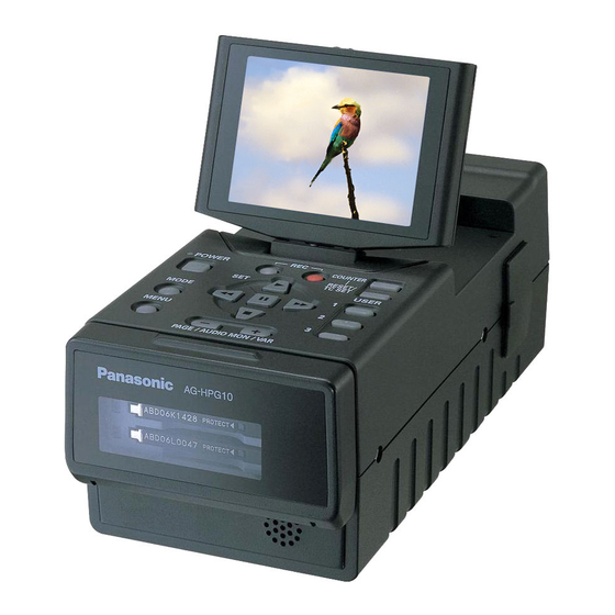 Panasonic AG-HPG10P Operating Instructions Manual