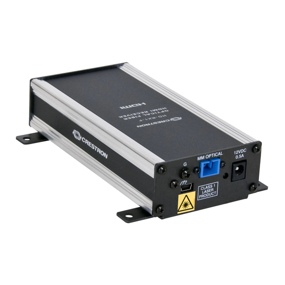 Crestron HD-RX1-F Quick Start Manual
