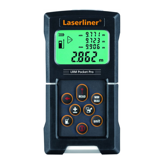 LaserLiner LaserRangeMaster Pocket Pro Manual