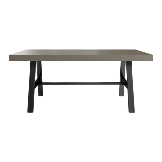 BROSA Smeaton Large Outdoor Dining Table Assembly Manual