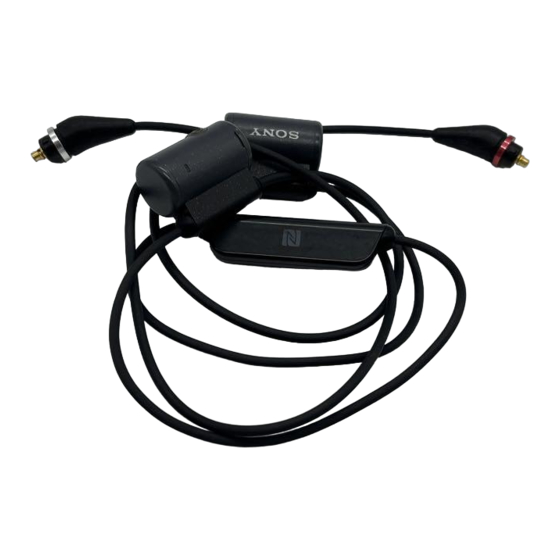 Sony MUC-M1BT1 Reference Manual