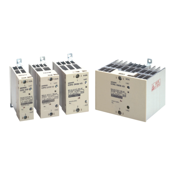 Omron G3PA-260B-VD Manual