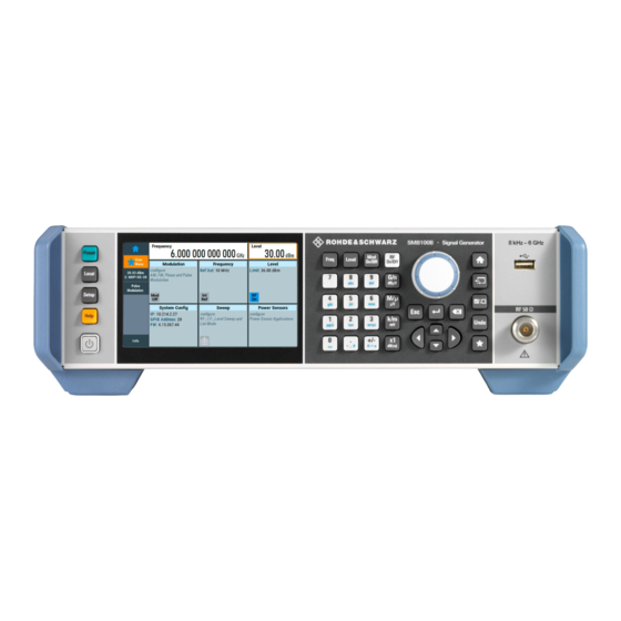 Rohde & Schwarz SNB100B Quick Start Manual