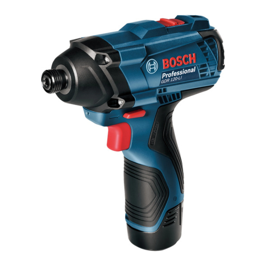 Bosch Professional GDR 120-LI Original Instructions Manual