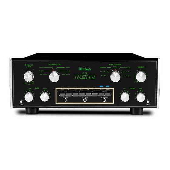 McIntosh C28 - EARLIER Manual