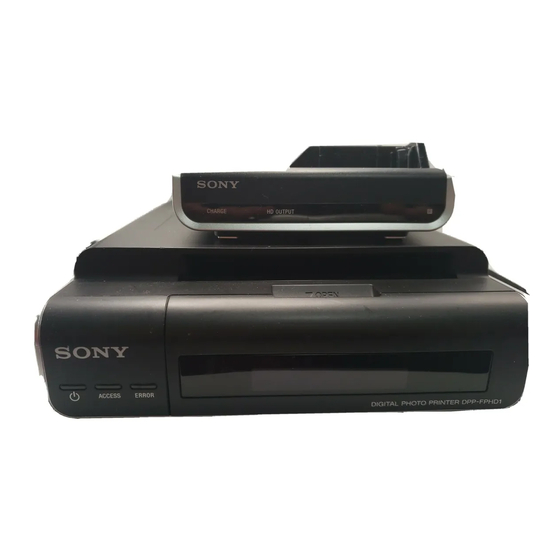 Sony DPP-FPHD1 Operating Instructions Manual