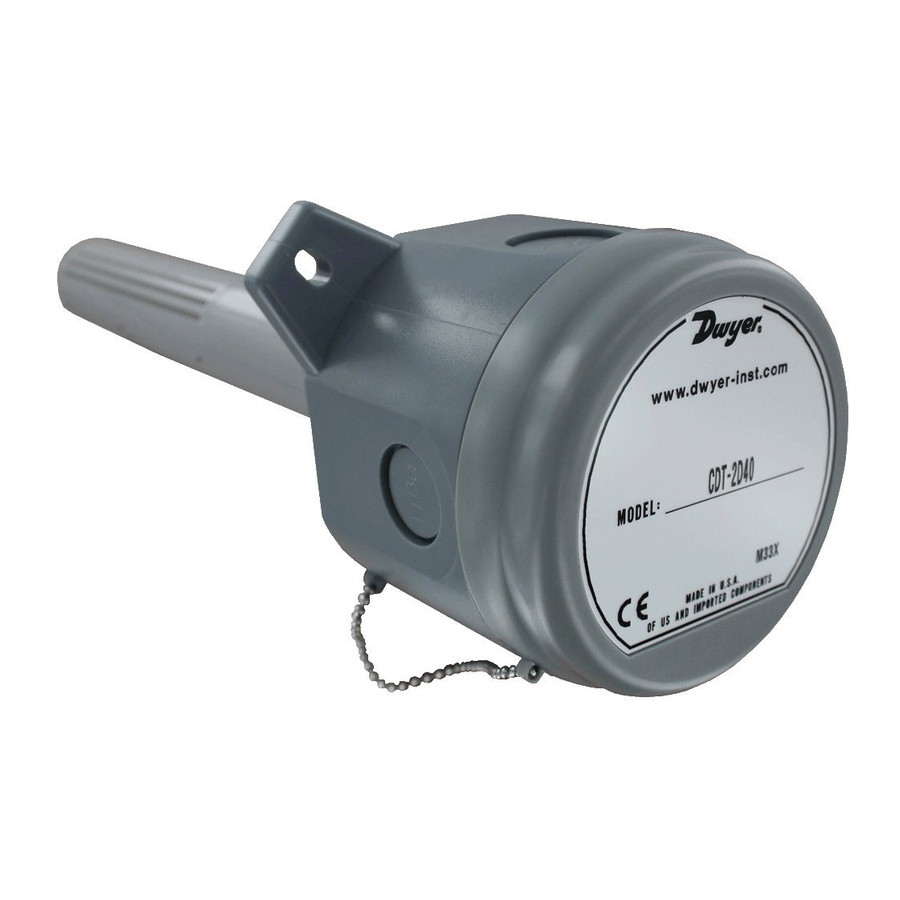 Dwyer Instruments CDT Series Installation And Operating Instructions